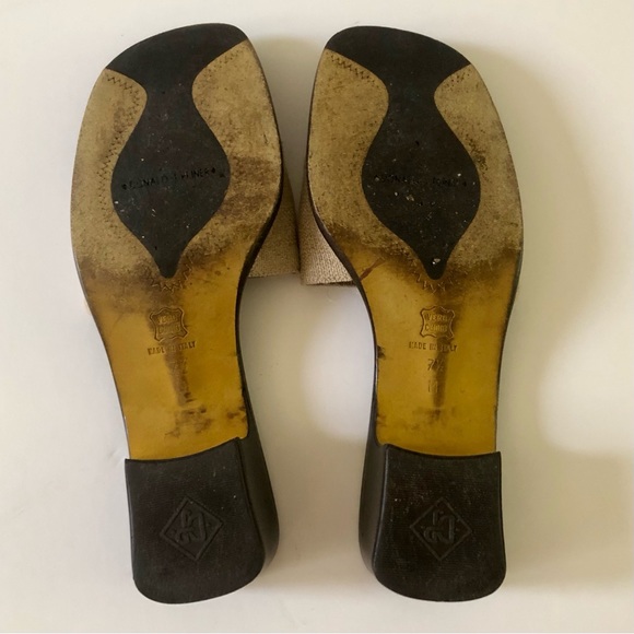 Donald J. Pliner Brown Leather Band Slide Sandals - Picture 8 of 11